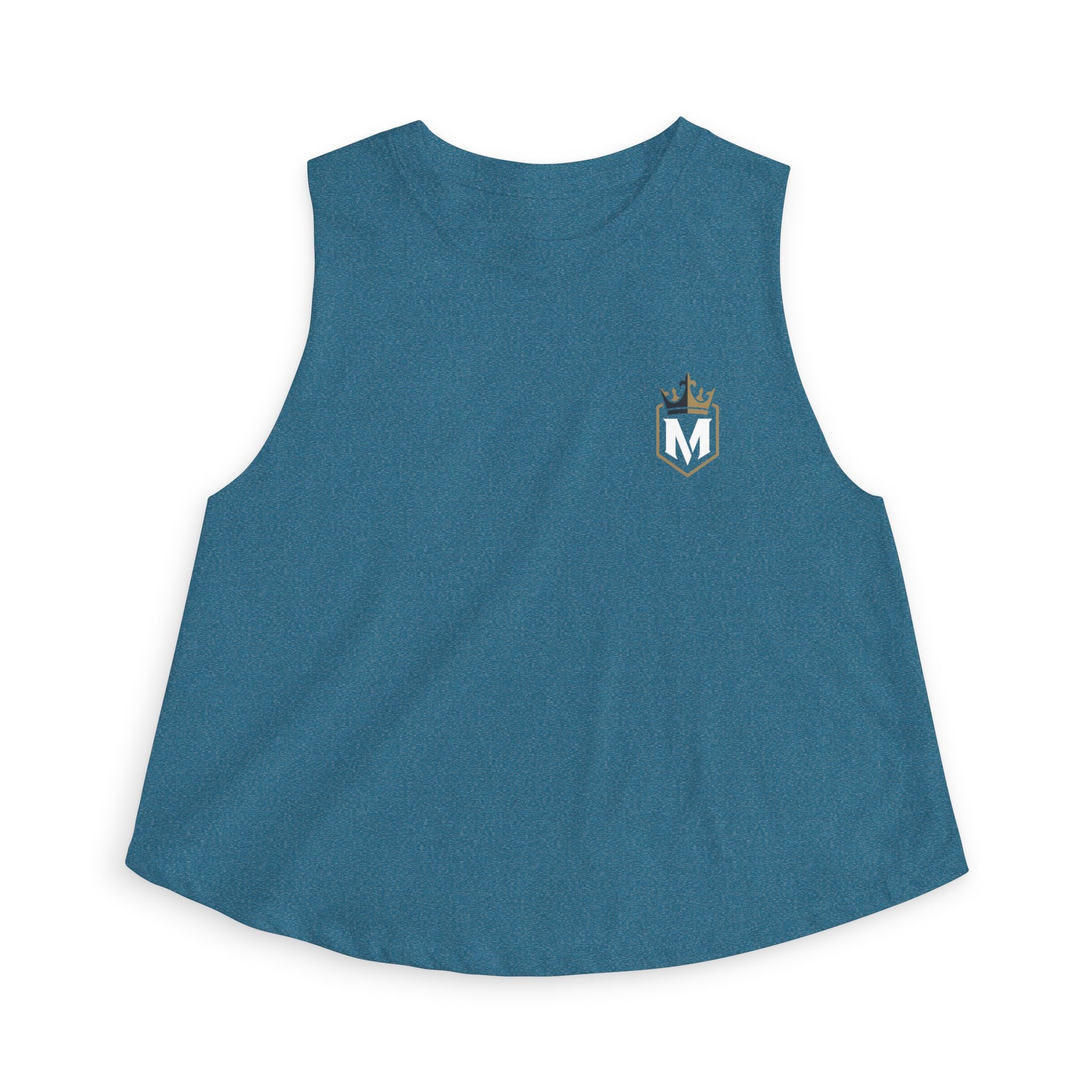 Women’s Crop Top — Minimal Crown Pocket Design (Monogram M)